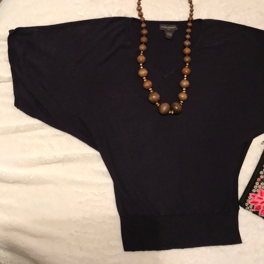 Banana Republic navy blouse